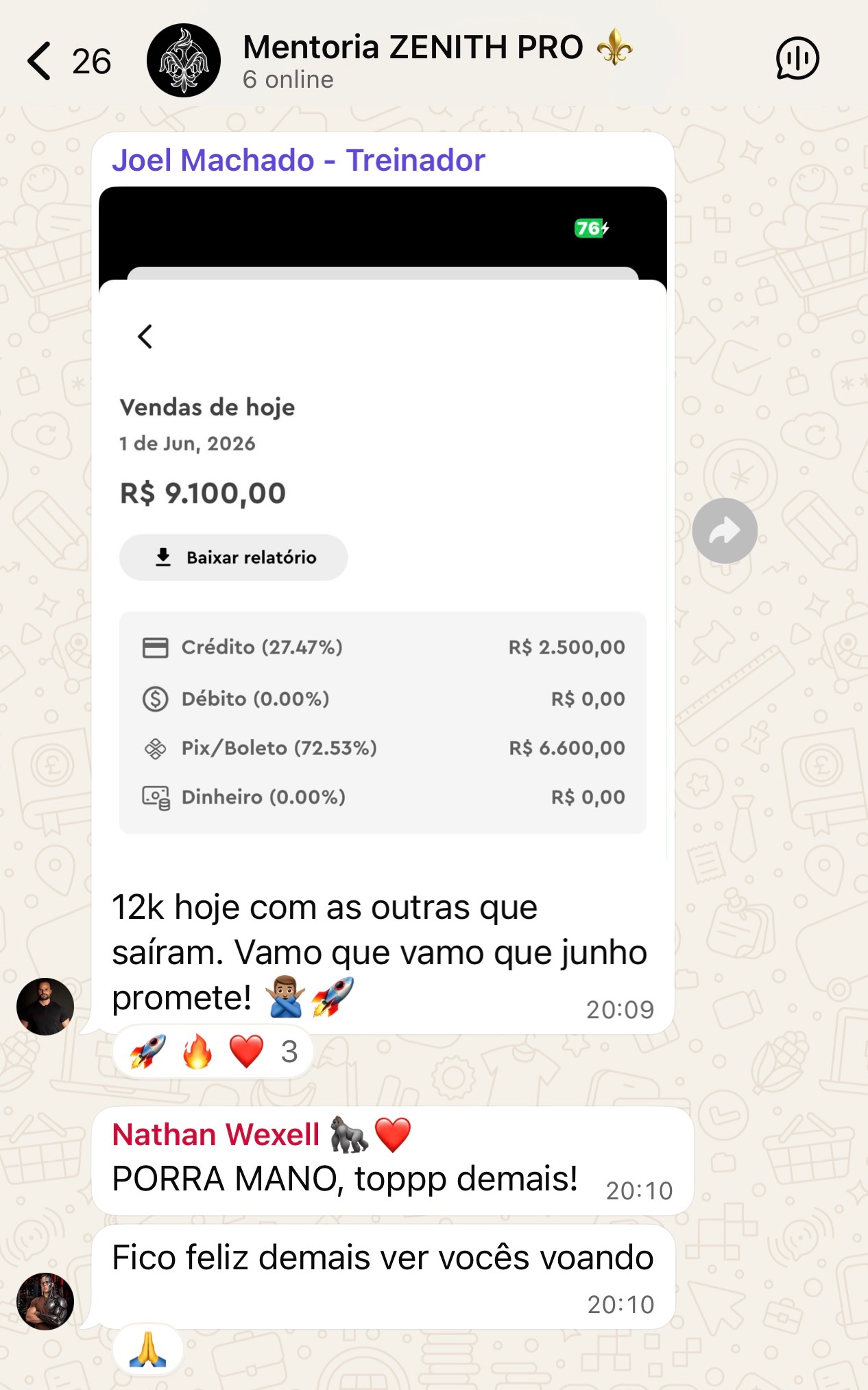 Joel Machado — R$ 9.100 num dia